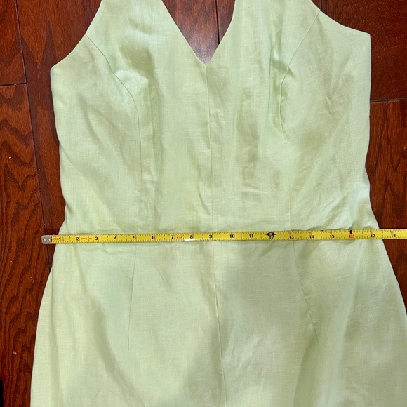 Vintage Laura Ashley Linen Halter Dress NWT mint lime geeen - Picture 5 of 7
